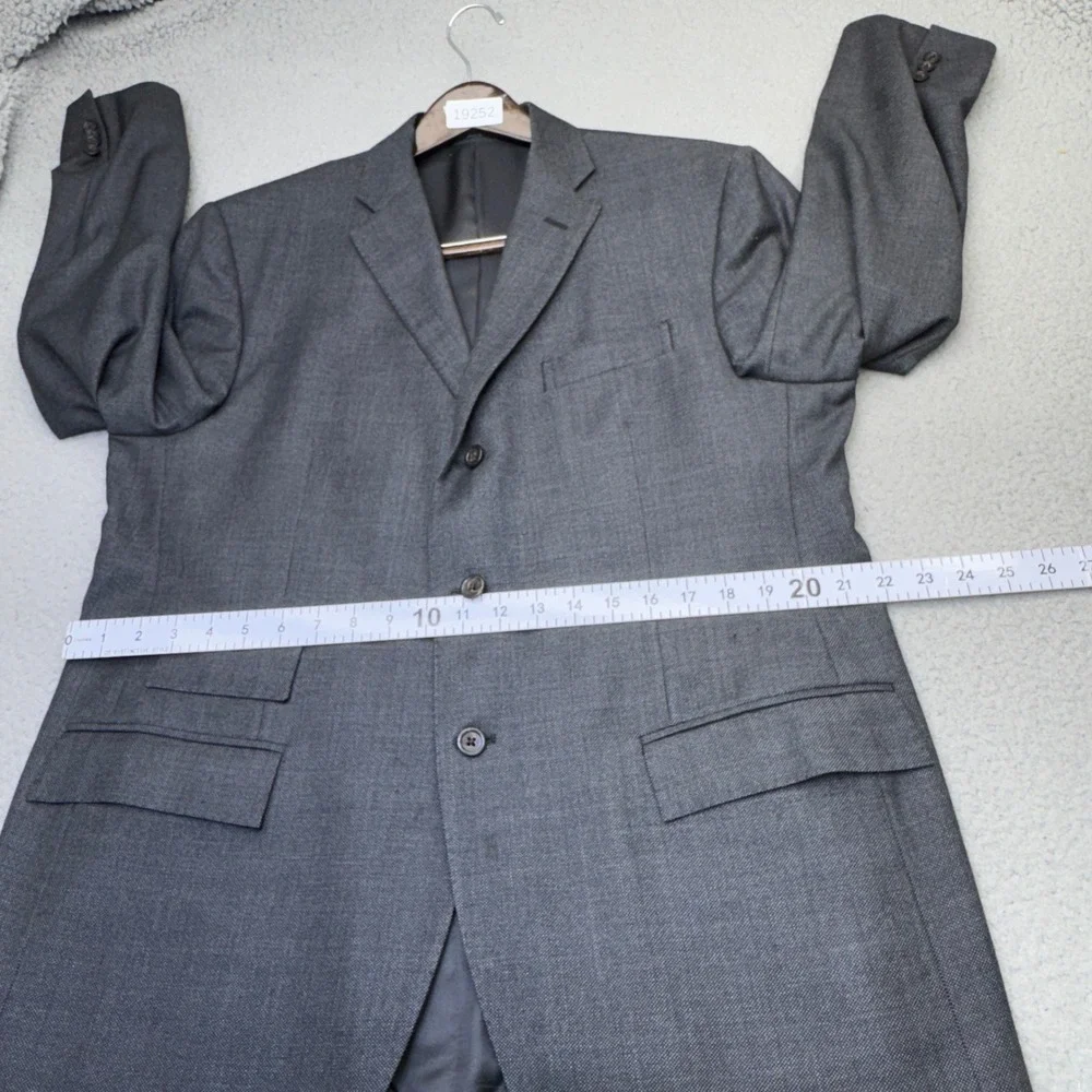 Polo Ralph Lauren Blazer Mens 44R Gray Extrafine Wool Sport Coat Jacket Italy 3B